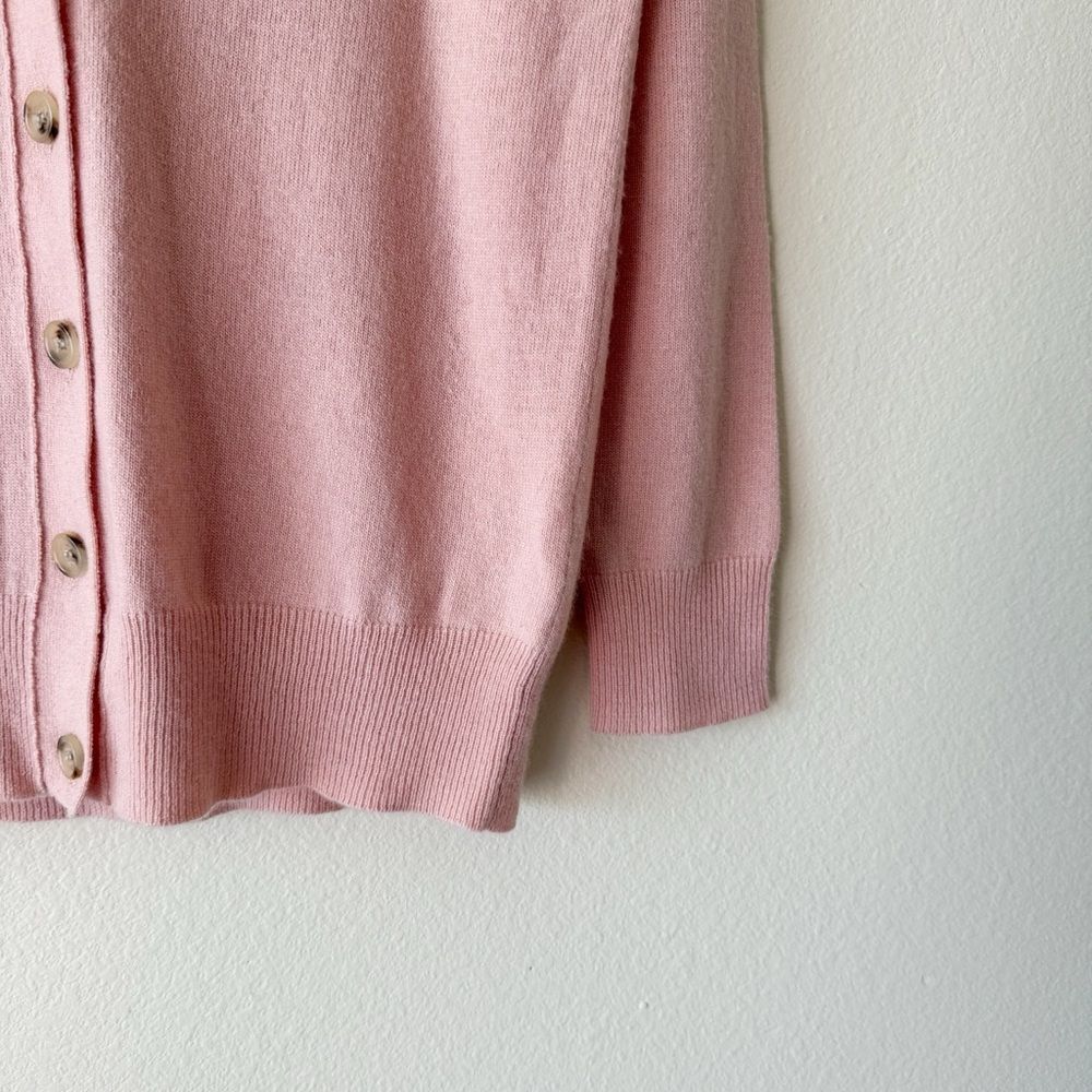 J Crew With Cashmere Wool Blend Pink Button Down Cardigan - Picture 5 of 10